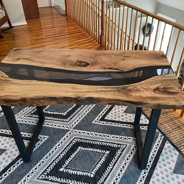 Absolutely Gorgeous Black Resin River Desk