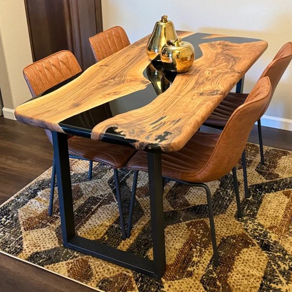 Impressive Service and High-Quality Black Resin River Table