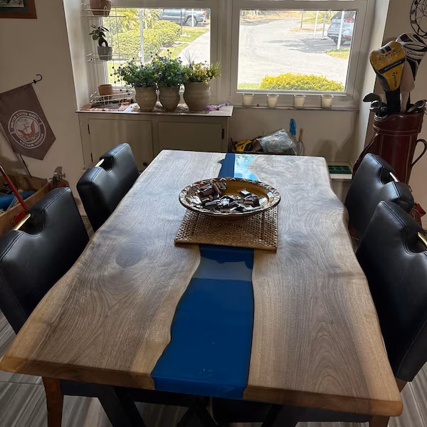 Blue Resin Table That Transforms Any Modern Living Space